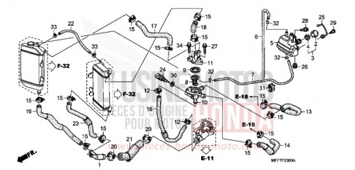DURIT D'EAU/THERMOSTAT XL700VAB de 2011